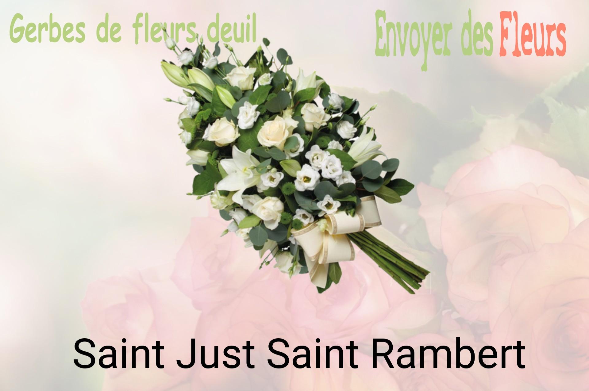 Gerbe de fleurs de deuil livrée à Saint-Just-Saint-Rambert